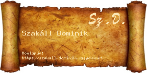 Szakáll Dominik névjegykártya