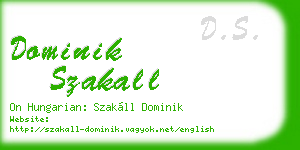 dominik szakall business card