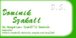 dominik szakall business card